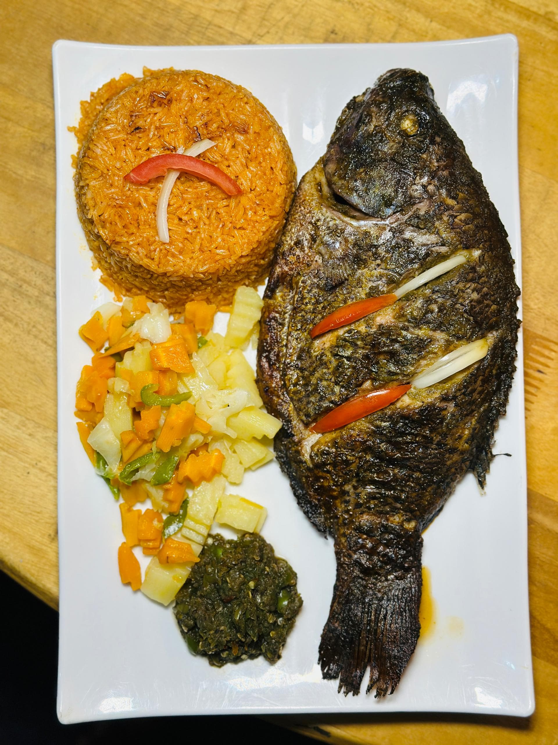 Riz au gras au poisson